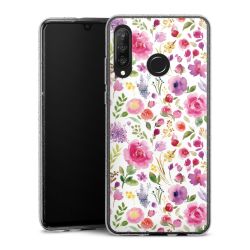 Silikon Glitter Case transparent-silber