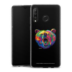 Silikon Glitter Case transparent-silber