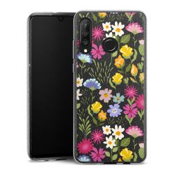 Silikon Glitter Case transparent-silber