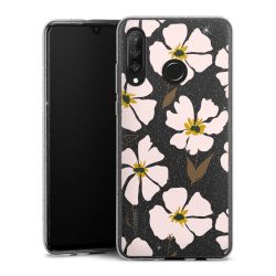 Silikon Glitter Case transparent-silber