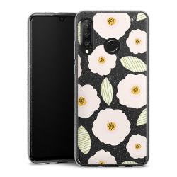 Silikon Glitter Case transparent-silber