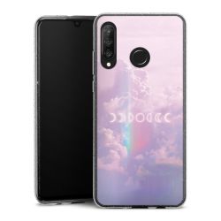 Silikon Glitter Case transparent-silber