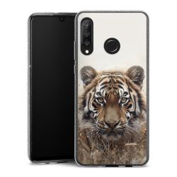 Silikon Glitter Case transparent-silber