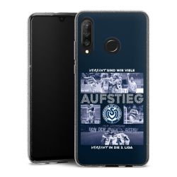 Silikon Glitter Case transparent-silber