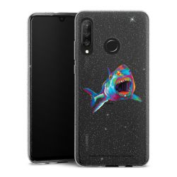 Silikon Glitter Case transparent-silber