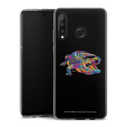 Silikon Glitter Case transparent-silber