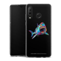 Silikon Glitter Case transparent-silber