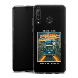 Silikon Glitter Case transparent-silber