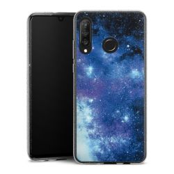 Silikon Glitter Case transparent-silber