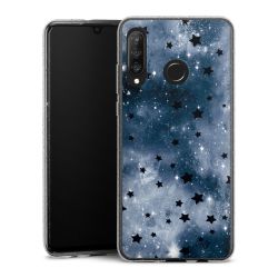 Silikon Glitter Case transparent-silber