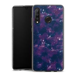 Silikon Glitter Case transparent-silber