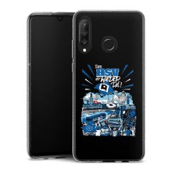 Silikon Glitter Case transparent-silber