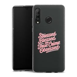 Silikon Glitter Case transparent-silber