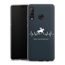 Silikon Glitter Case transparent-silber