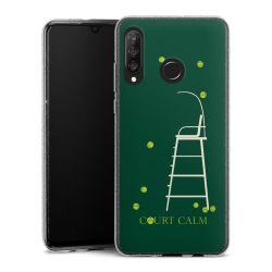 Silikon Glitter Case transparent-silber