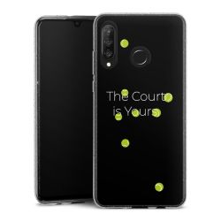 Silikon Glitter Case transparent-silber