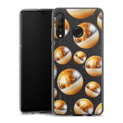 Silikon Glitter Case transparent-silber