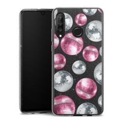 Silikon Glitter Case transparent-silber