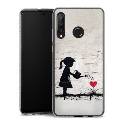 Silikon Glitter Case transparent-silber