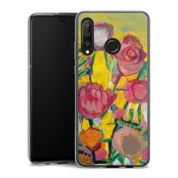 Silikon Glitter Case transparent-silber