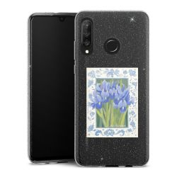 Silikon Glitter Case transparent-silber