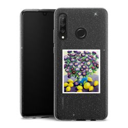 Silikon Glitter Case transparent-silber