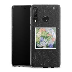 Silikon Glitter Case transparent-silber