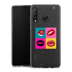 Silikon Glitter Case transparent-silber