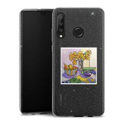 Silikon Glitter Case transparent-silber