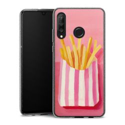 Silikon Glitter Case transparent-silber