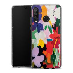 Silikon Glitter Case transparent-silber