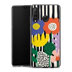 Silikon Glitter Case transparent-silber