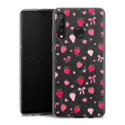 Silikon Glitter Case transparent-silber