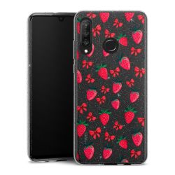 Silikon Glitter Case transparent-silber