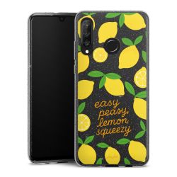 Silikon Glitter Case transparent-silber