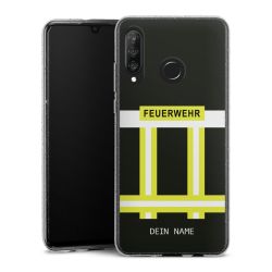 Silikon Glitter Case transparent-silber