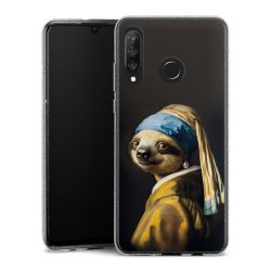 Silikon Glitter Case transparent-silber