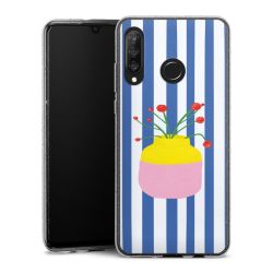 Silikon Glitter Case transparent-silber