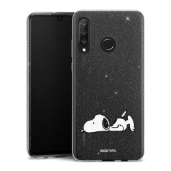 Silikon Glitter Case transparent-silber