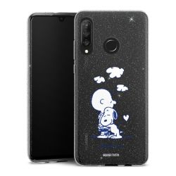 Silikon Glitter Case transparent-silber