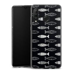 Silikon Glitter Case transparent-silber
