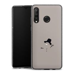 Silikon Glitter Case transparent-silber