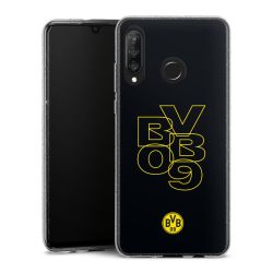 Silikon Glitter Case transparent-silber