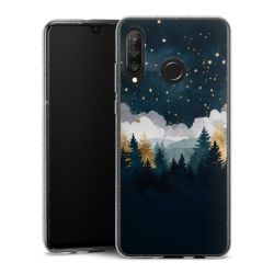 Silikon Glitter Case transparent-silber