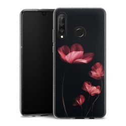 Silikon Glitter Case transparent-silber