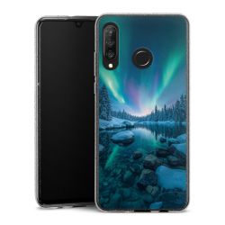 Silikon Glitter Case transparent-silber