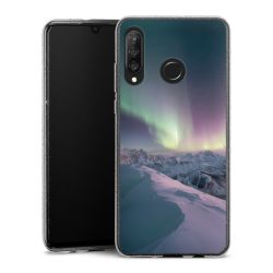 Silikon Glitter Case transparent-silber