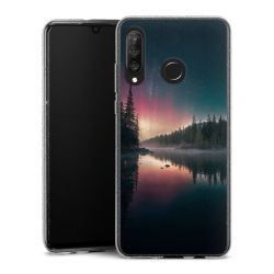 Silikon Glitter Case transparent-silber