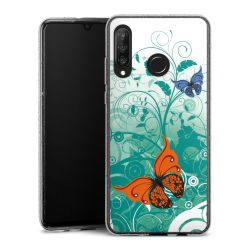 Silikon Glitter Case transparent-silber