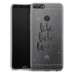 Silikon Glitter Case transparent-silber